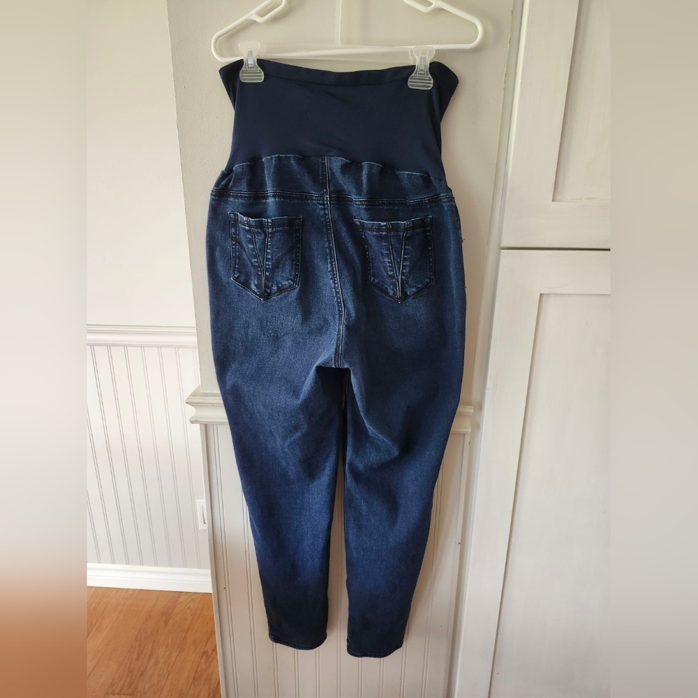 Indigo blue full panel maternity jean size 2xl